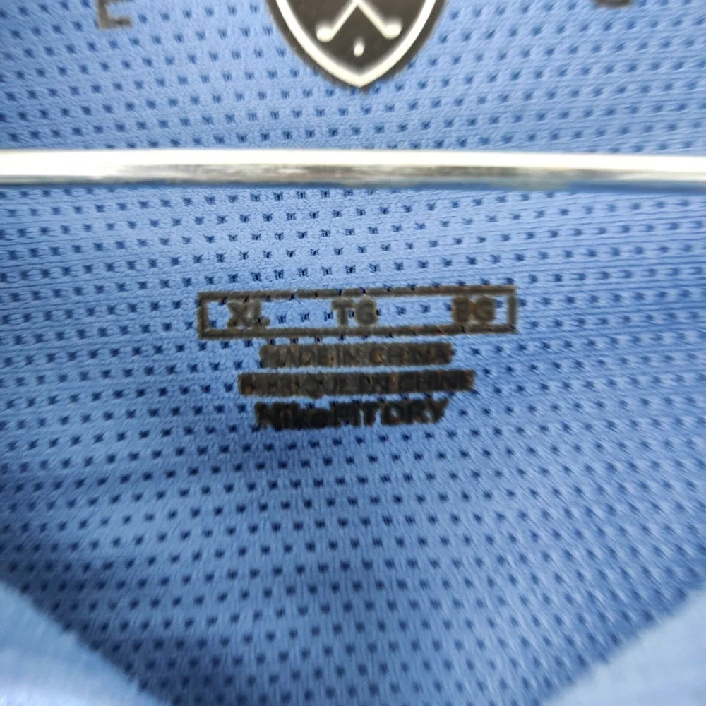 Nike Golf Fit Dry Mens Extra Large Golfer Rugby‎ Polo Shirt Blue Mens XL